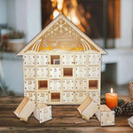 Red House Christmas Wooden Advent Calendar With 24 Storage Drawers Countdown To Christmas Decoration Candy Storage Box