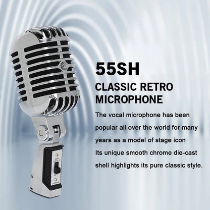LEUS LAC50 - 55SH Professional Wired Vintage Classic Microphone Dynamic Vocal Mic Microphone For Live Performance Karaoke