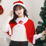 Christmas Shawl Performance Clothing Santa Claus Christmas Cloak Children's and Adults Christmas Cloak Velvet Christmas Costume