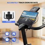 Formill QK116 Indoor Magnetic Spinning Bike, 6KG Flywheel Home Exercise Bike with LCD Display, Adjustable Resistance, Quiet Belt