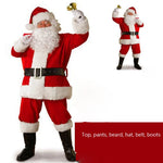 Christmas Santa Claus Costume Men's Adult Christmas Eve Performance Clothing Traditional Red And White Suit for Modern Dance