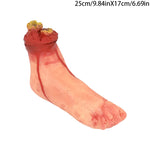2024 Halloween Fake Human Arm Plastic Hands Foot Bloody Dead Body Parts Outdoor Haunted House Scary Props Halloween Decorations