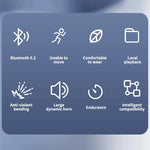 Wireless Earphone Bone Conduction Sport Swimming Bluetooth Compatible Headphone Hand-free With Mic For Running X7 Earbuds