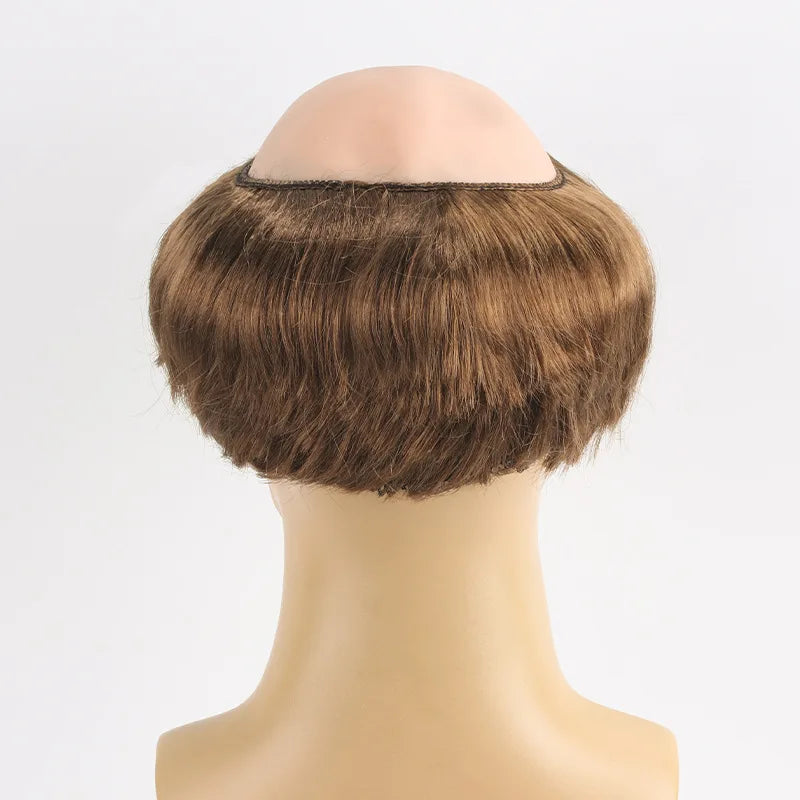 Funny Cosplay Bald Head Wig Monk Wig Novelty Brown Bald Cap Children Adult Monk Costume Wig Suitable for Halloween Cos Wigs