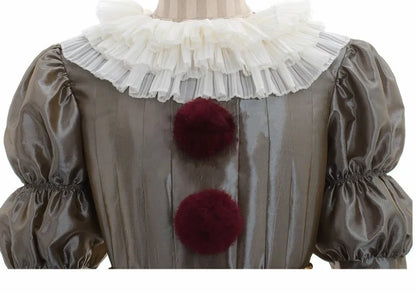 New Halloween Adult Men Pennywise Clown Cosplay Costume Carnival Party Boys Girls Stage Performance Villain Vintage Clothing Set