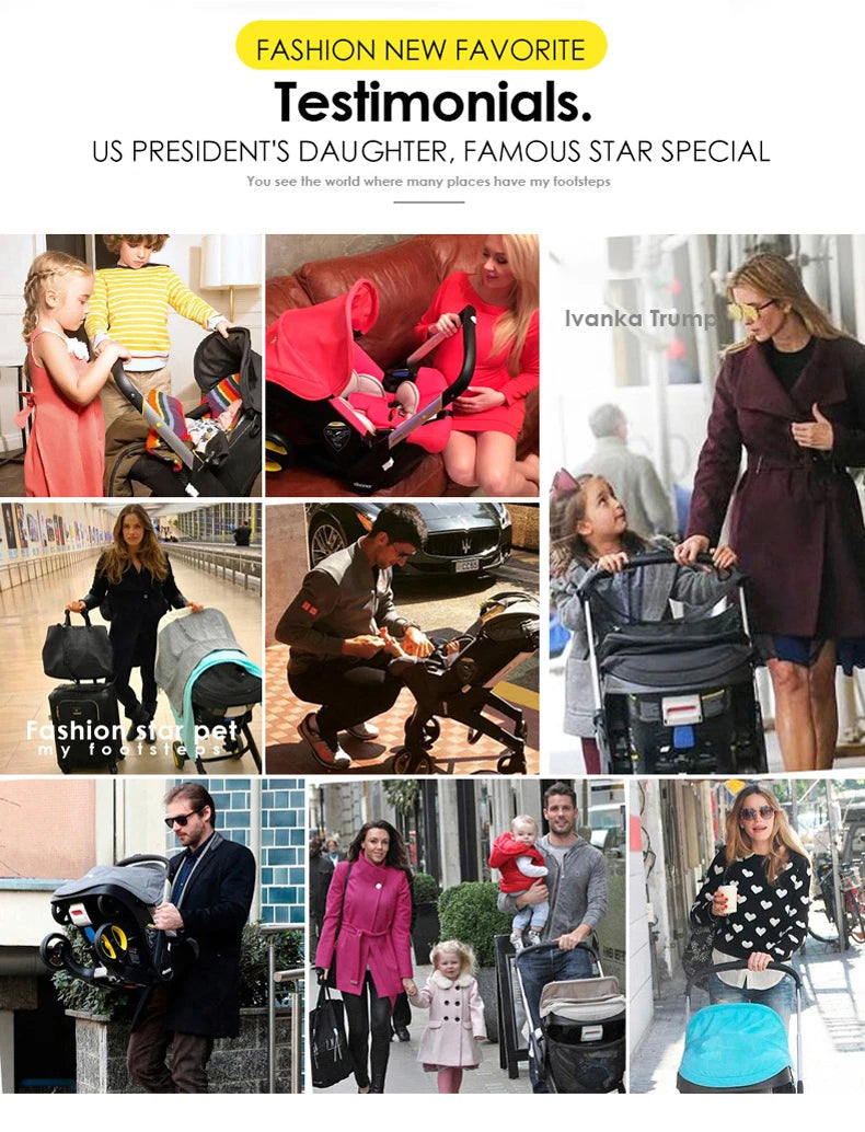 Ultralichte 4-in-1 Kinderwagen met Autostoel