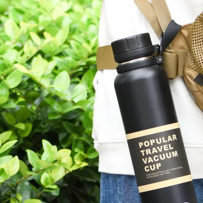 650ML 850ML 1100ML Thermos Double Stainless Steel Sport Vacuum Flask Outdoor Climbing Fitness Thermal Bottle Tea Insulation Cup