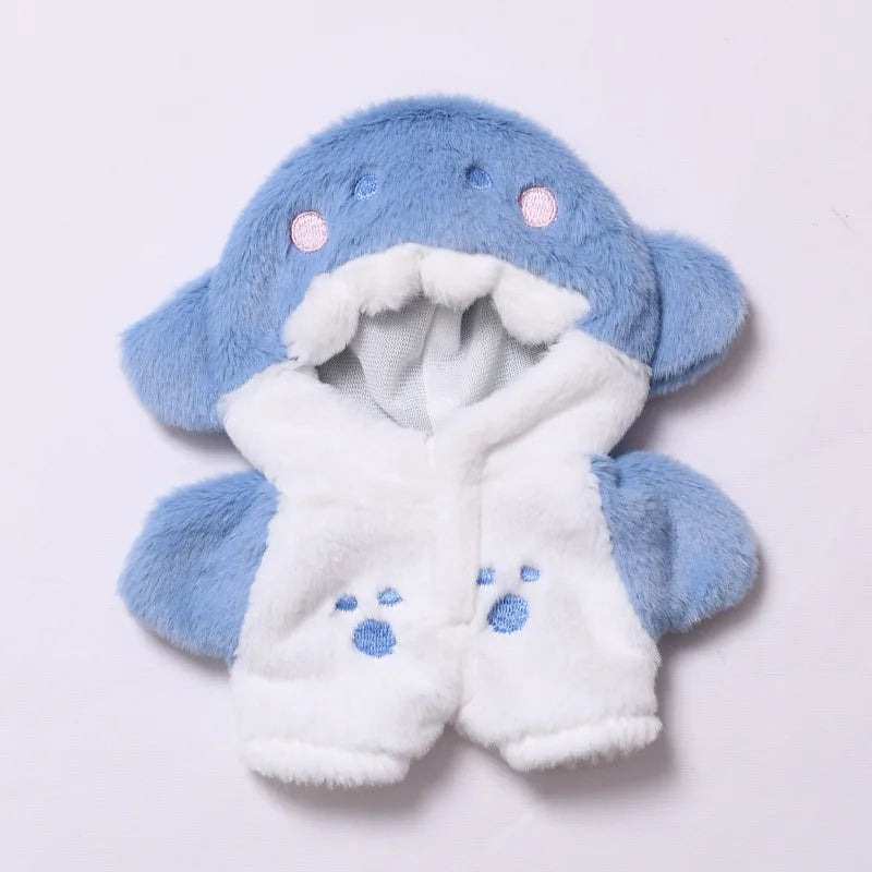 17cm Labubu Mini Doll Clothes Set - Hat Outfit Shoes for Labubu II Cultivate Sitting Party Toys
