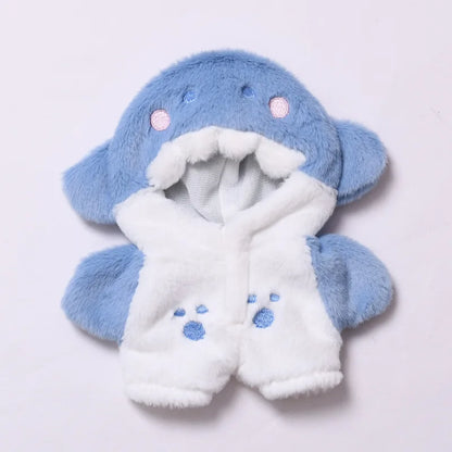 17cm Labubu Mini Doll Clothes Set - Hat Outfit Shoes for Labubu II Cultivate Sitting Party Toys