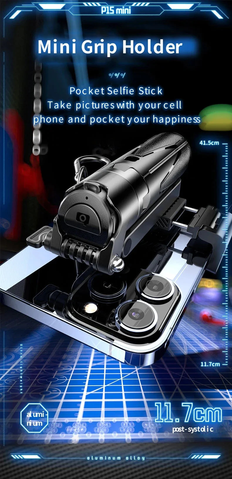 Portable Telescopic Multifunctional Tripod Phone Selfie Stick