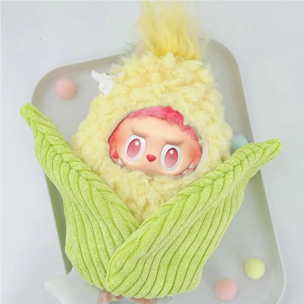 Instant Noodle Bucket Clothes For Labubu doll outfit corn milk box Travel Style Kid Toy Gift no doll