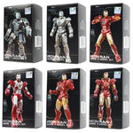 Marvel figure Splicing toys iron man MK1 MK2 MK3 MK4 MK5 MK6 MK7 Action figure model Birthday gift for children
