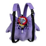 Little Monster Cartoon Purple Plush Backpack Personality Large Capacity Three-Dimensional Student Schoolbag Cute Anime Backpack