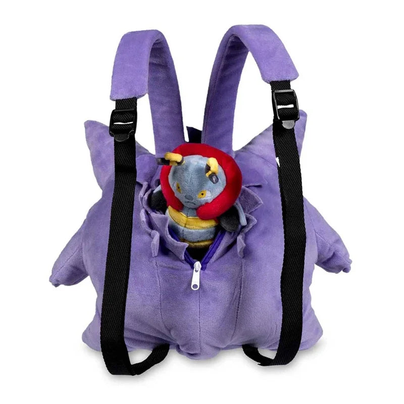 Little Monster Cartoon Purple Plush Backpack Personality Large Capacity Three-Dimensional Student Schoolbag Cute Anime Backpack