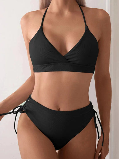 Cikini V-hals split bikiniset voor dames