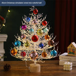 Christmas party decorations Christmas tree desktop decorations Christmas decorations simulation tree white decorative balls