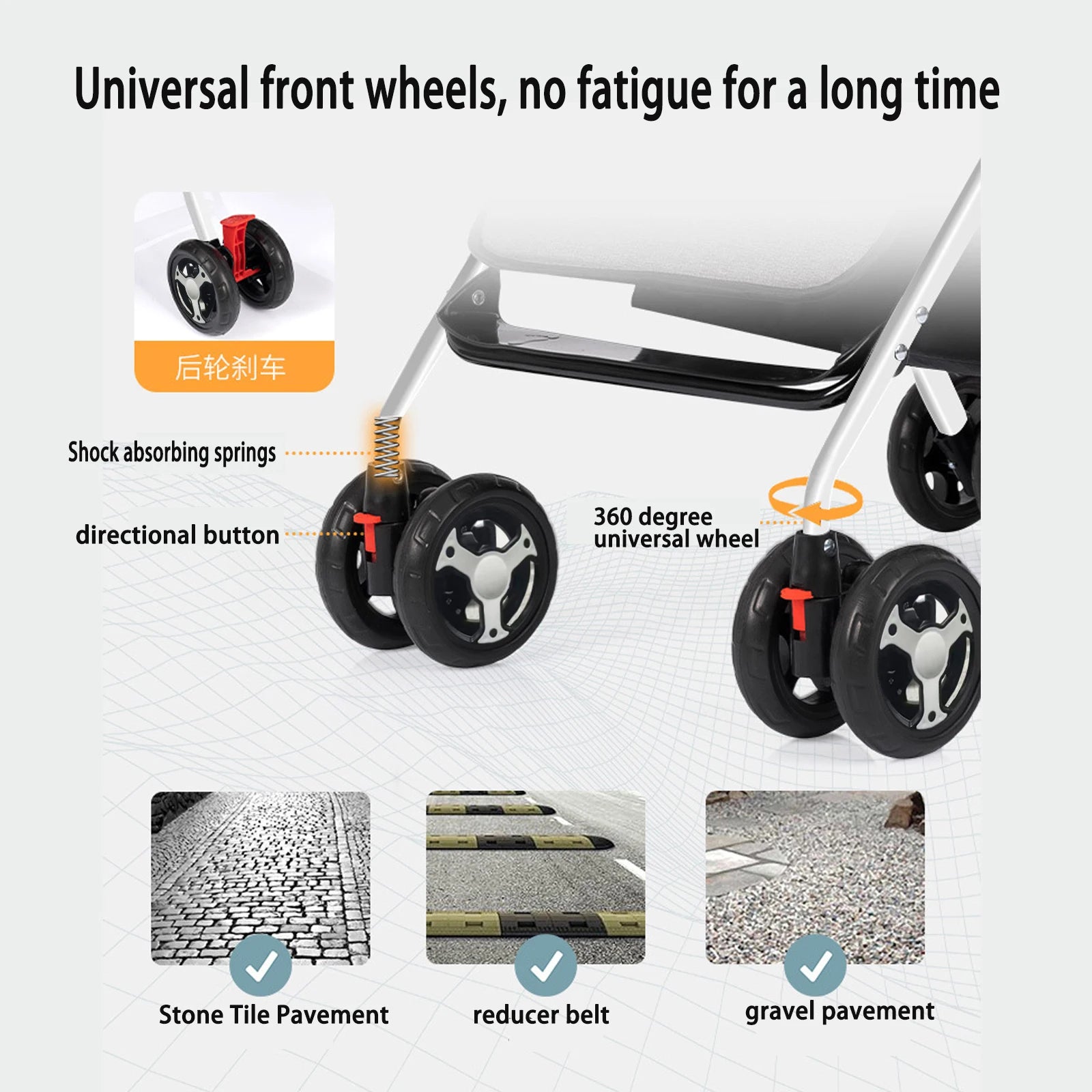 3 in 1 Baby Stroller Prams Lightweight Stroller Compact Foldable Stroller Newborn Stroller Travel System Pushchair Baby Buggy