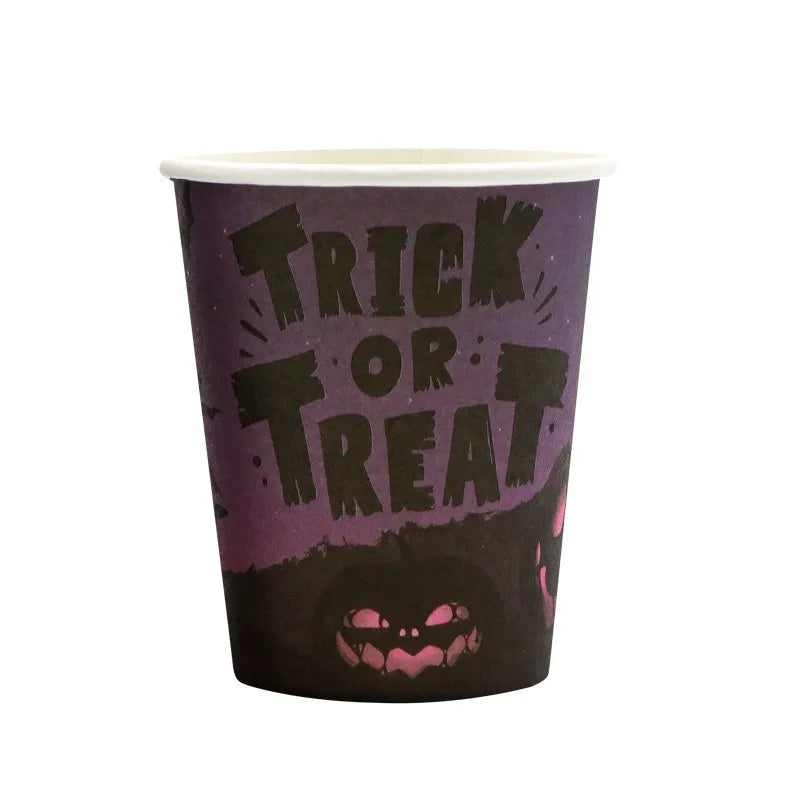 Halloween Themed Disposable Tableware Cups 7 Inch Plates 9 Inch Plates Halloween Party Decoration Supplies Festival Supplies