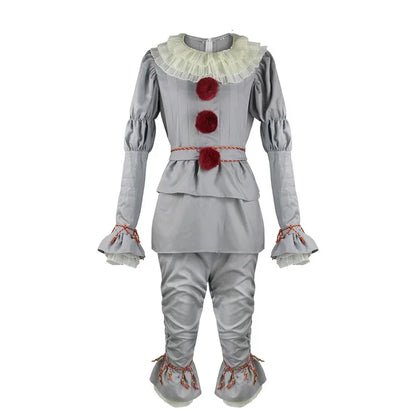 Movie Cosplay Pennywise Clown Cosplay Costume Halloween Adult Carnival Party Stage Performance Villain Vintage Clothing Set