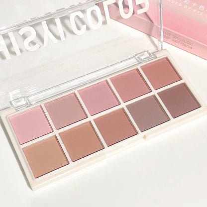 Star Rejuvenation Ten-Color Eye Shadow Pearl Matte Pink Pure Desire Powder Brown Plate Gentle Daily Cheap Makeup