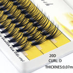 20/30/40D Cluster Eyelashes Natural Eyelash extension Indiviual bunches 1 box/60 bundle makeup Tools Soft box Lashes wholesale