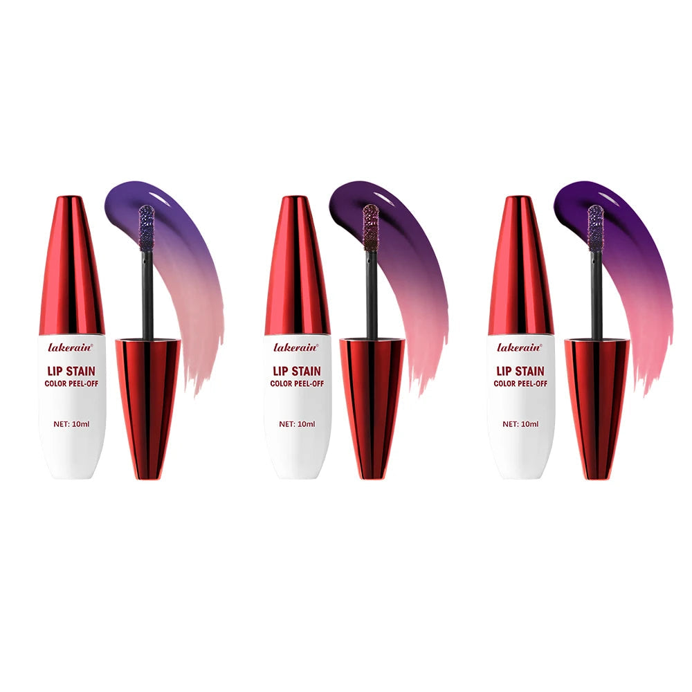 3 Colors Lip Stain Color Peel-Off Stick Set Long-lasting Waterproof Pink Liquid Lip Gloss No Fading And Non-stick Cup Lip Gloss