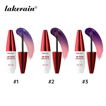 3 Colors Lip Stain Color Peel-Off Stick Set Long-lasting Waterproof Pink Liquid Lip Gloss No Fading And Non-stick Cup Lip Gloss