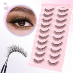 YSDO Half Eyelashes 3/10 pairs Natural Full False Eyelashes 3d Lashes  Cat Eye Fake Eyelashes Extension Faux Cils Makeup Tools
