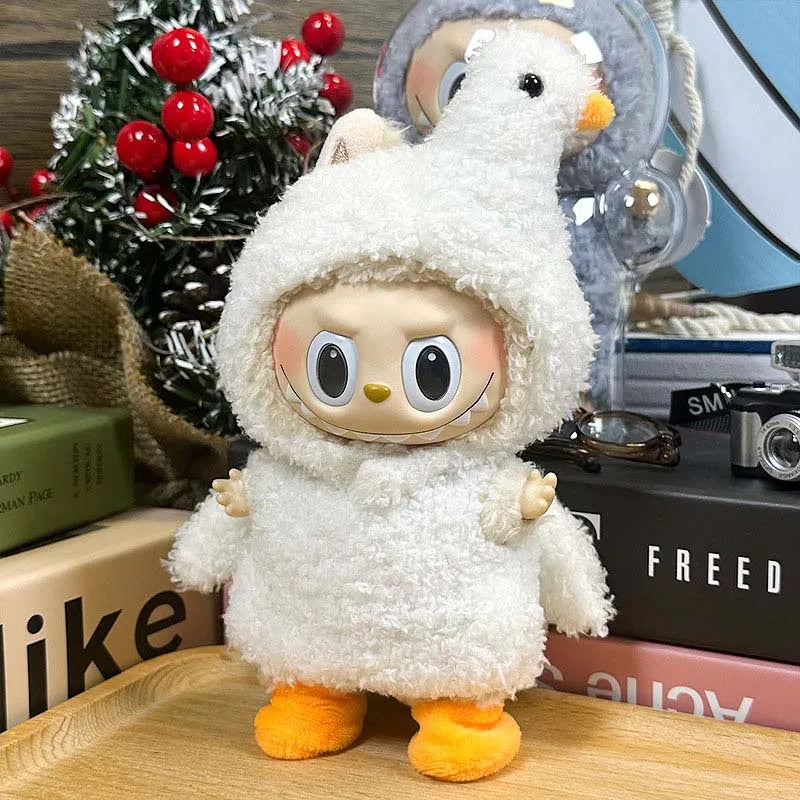 17cm Cute Mini Plush Doll'S Clothes Outfit Accessories For Korea Kpop Exo Labubu Idol Dolls shark onesie Clothing DIY Girl Gift