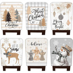 Christmas Chair Covers for Dining Room Set of 6 Xmas Party Holiday Decoration Washable Cover Chair kitchen Slipcover