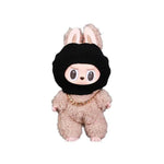 For labubu Big Into Energy Series clothes doll funny head cover mask gold necklace Travel Style Kid Toy For labubu Ropa