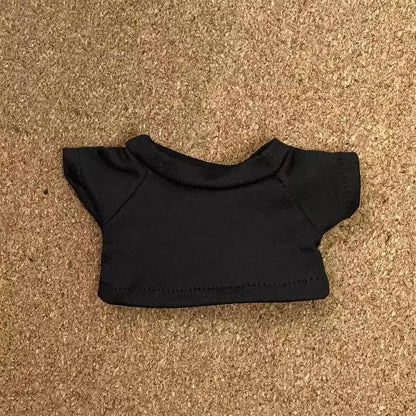 Doll'S Clothes Outfit Accessories For 15-17cm Labubu and 10cm cotton doll Solid color stripes T-shirt top short pants Clothing
