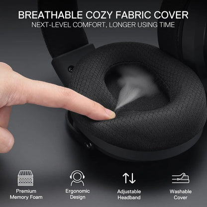Redragon H858 3-Mode Wireless Gaming Headset 7.1 Surround Sound 53 mm Drivers Noise-canceling Microphone Over-Ear Headphones