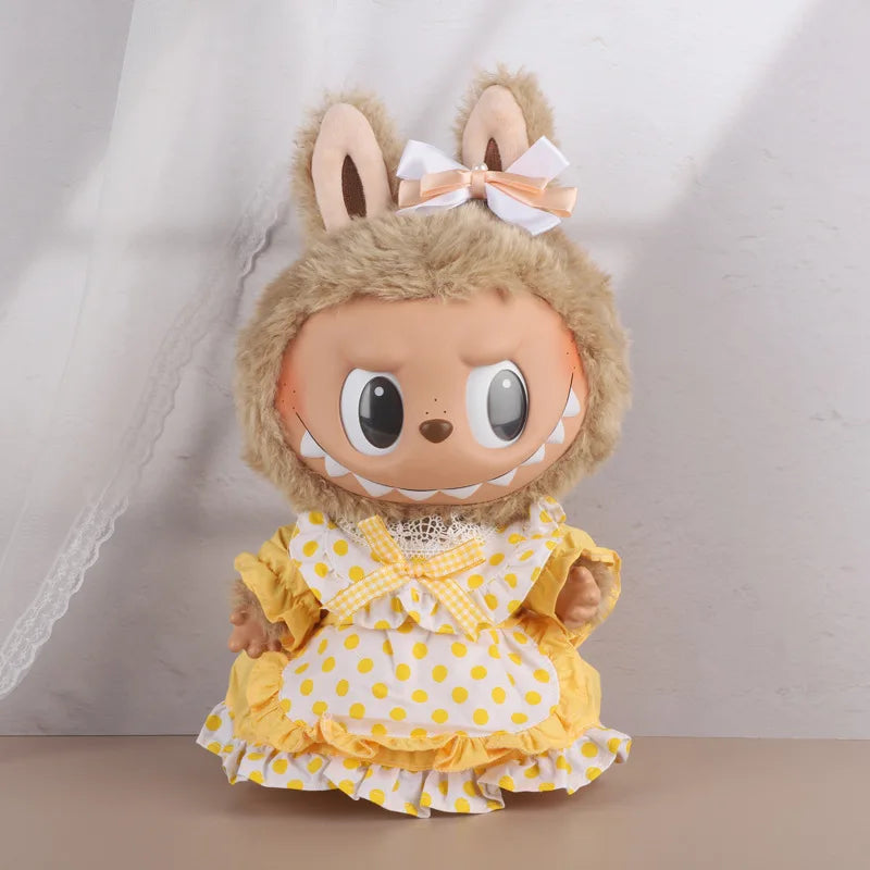 2025 New 38cm Labubu Hot Only Selling Clothes Labubu Mokoko Idol Doll Fashion Design Dress Coat Set Accessories Gift