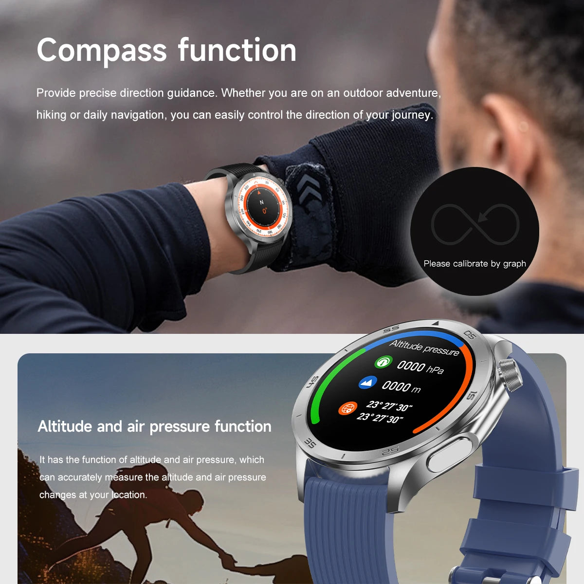 2025 New For OPPO Watch X2 Smart Watch Men AMOLED Outdoor Fashion GPS Compass Heart rate Waterproof Bluetooth Call Smartwatches
