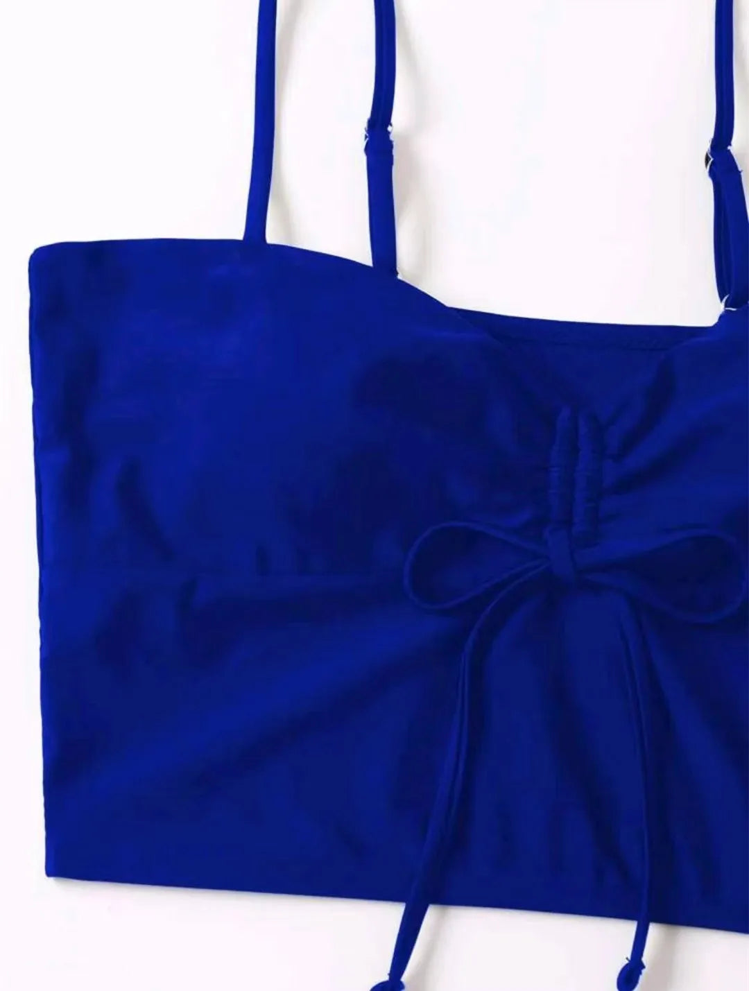 Bikiniset met hoge taille en trekkoord aan de voorkant (2025) - Damesbadkleding en strandkleding