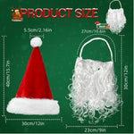 Fluffy Red Santa Hats Set with Plush Brim and Liner for Adults Men Women - Christmas, New Year Party Supplies & Gifts