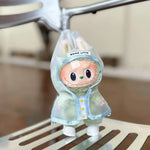 For 17 cm labubu v1/v2/v3 clothes summer doll clothes rabbit ear raincoat for Labubu Outfit DIY Labubu Clothing Gift