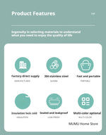 20oz/30oz Stainless Steel Car Thermos Bottle Travel Sports Water Bottle Large Capacity with Handle Straw Mug Outdoor Coffee Cup