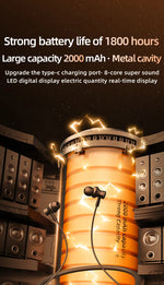 BT8 Wireless Bluetooth Earphones Headphones Outdoor Sports Headset 5.3 With Charging Bin Display Touch Control Earbuds for Muisc