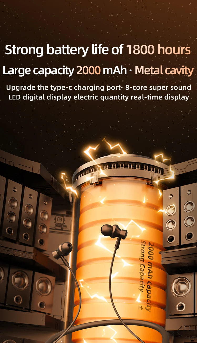 BT8 Wireless Bluetooth Earphones Headphones Outdoor Sports Headset 5.3 With Charging Bin Display Touch Control Earbuds for Muisc