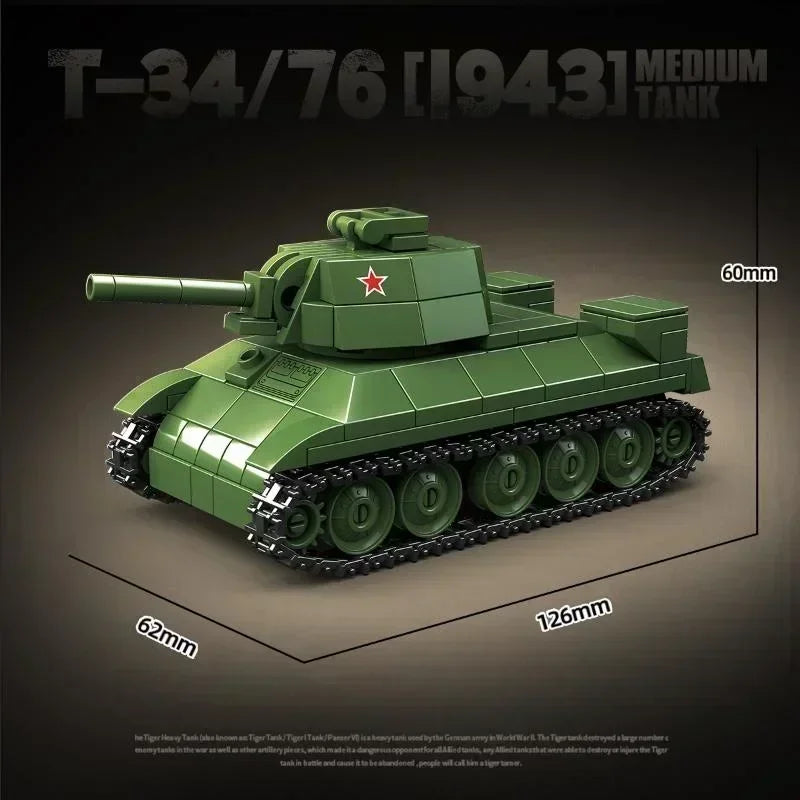Germany Series Tank III L WW2 Military Series Tank Building Blocks  Bricks Model Set for Kids Educational Toys Christmas Gifts