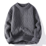 Autumn Winter O Neck Kint Pullovers Men Solid Color Casaul Sweater Loose Knitted Fashion Streetwear Warm Pullover Sweaters Man