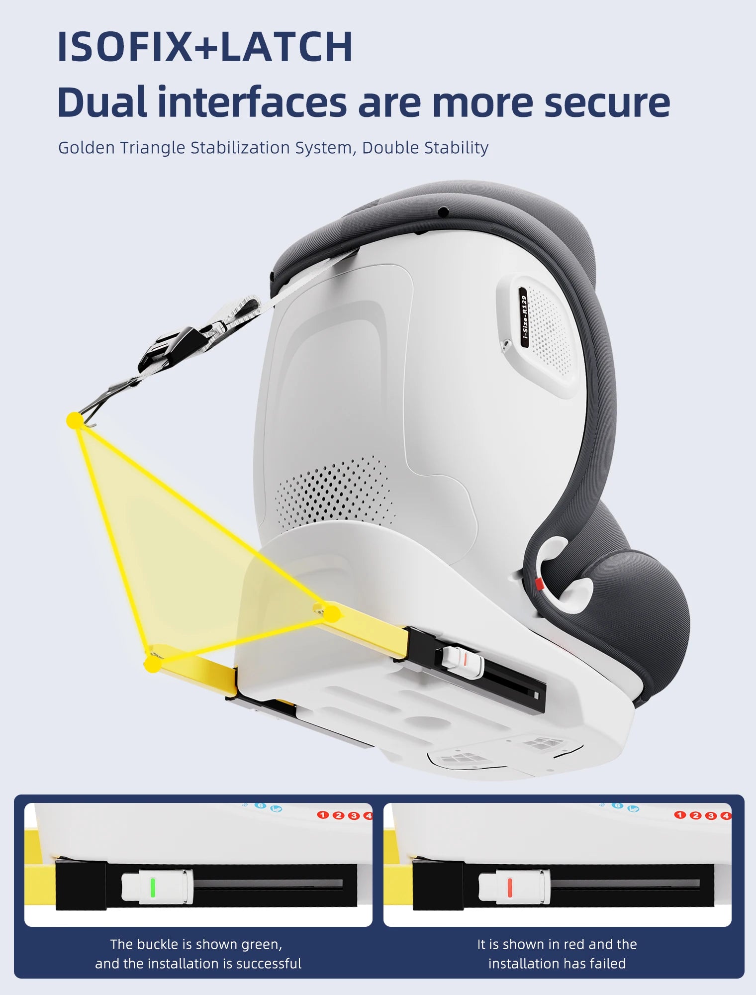 AP01 KL001B Child Car Seat 360° Rotating 5-Point Belt 9-36kg 0 -12 years ECE ISOFIX Child Safety Seat