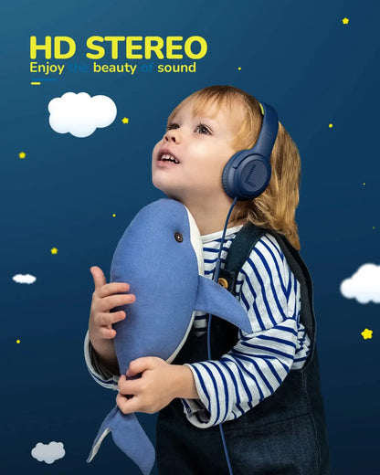 1/2/3Pcs AWATRUE AT2 Kids Headphones Wired Toddler Headsets with Mic Over-Ear Headphone Foldable on-Ear Design for PC,Laptop