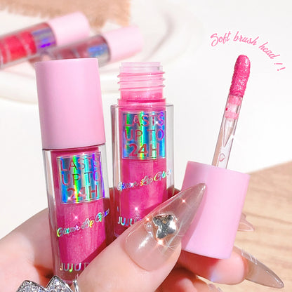 6 Colors Glitter 1pcs Lip Glaze Long Lasting Lip Gloss Waterproof Liquid Lipstick Makeup Lip Oil Lip Tint Moisturizing Lip Balm
