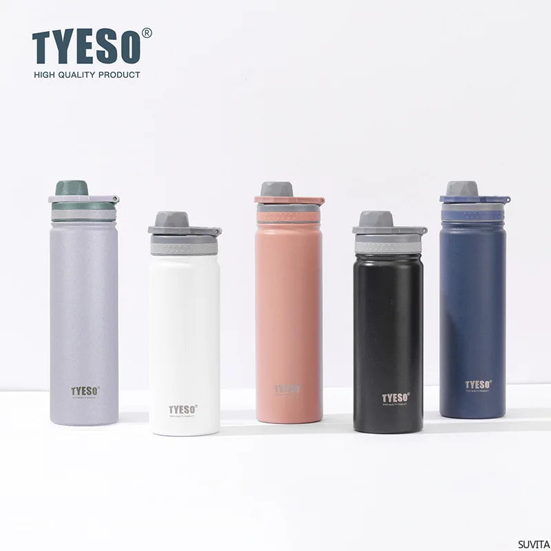 TYESO 530/750ML Vacuum Flasks Stainless Steel Thermos Water Bottle Tumbler Drinkware Keep Cold and Hot Thermal Coffee Mug