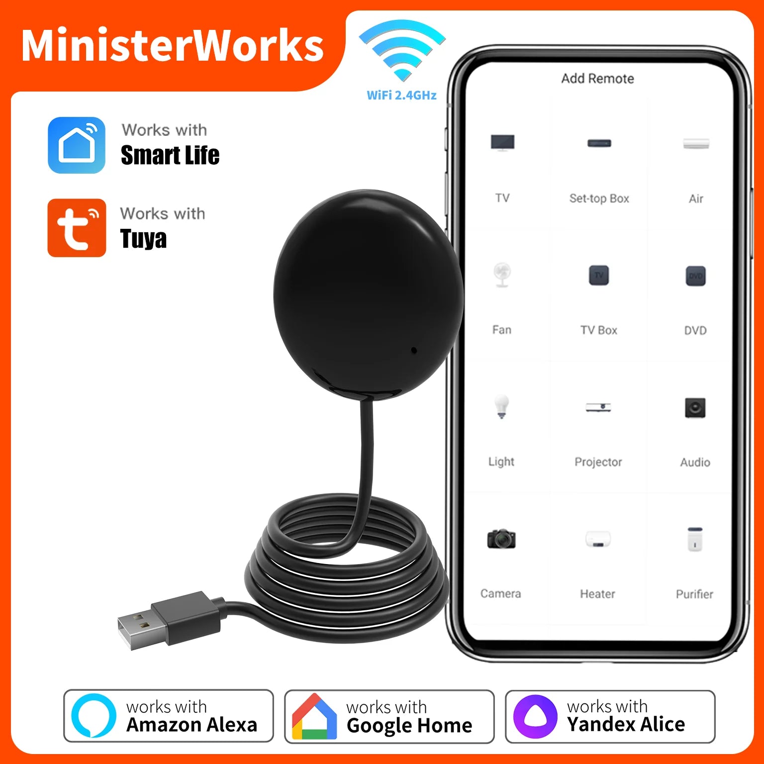 Tuya WiFi IR Remote For Smart Home Automation SmartLife APP Remote Control Universal infraredWork with Alexa SmartThings