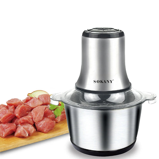 800W 3L Electric Meat Grinder Multifunction Food Processor Stainless Steel Kitchen Grinder Vegetable Chopper Slicer Machine Home