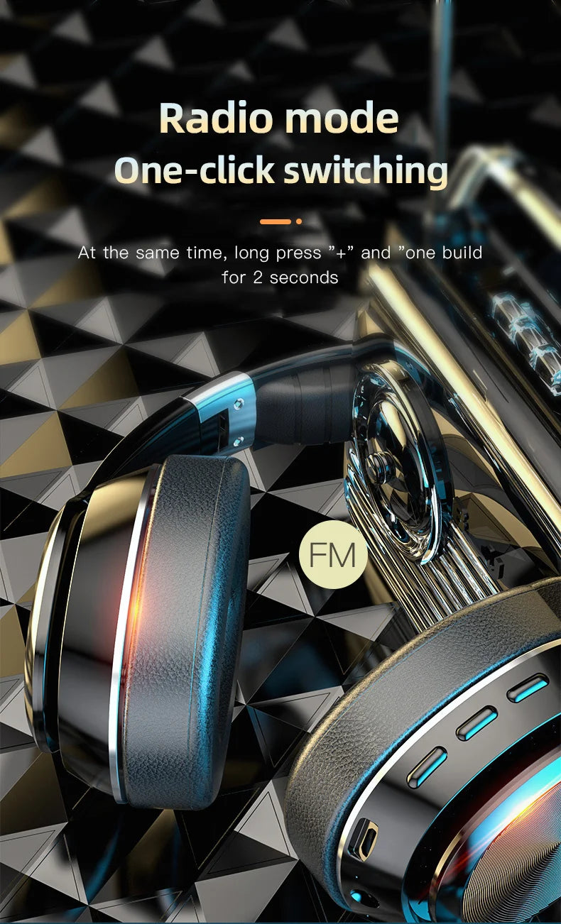 Xiaomi Wireless Headset HiFi Headphones with Mic Foldable Over Ear Bluetooth 5.0 Headphone Support TF Card/FM Radio for Phone PC